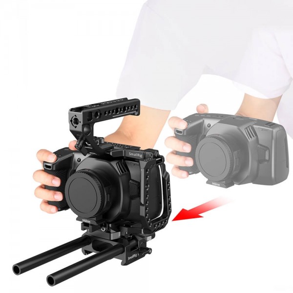 SmallRig QR Half Cage for Blackmagic Design Pocket Cinema Camera 4K  6K CVB2255B